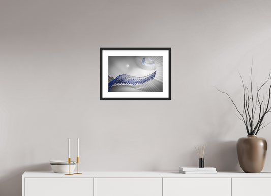 45 x 30 cm, Hahnemühle Photo Rag, Frame 20mm black, Passepartout white, Front glass matt POETRY - HELIX - London