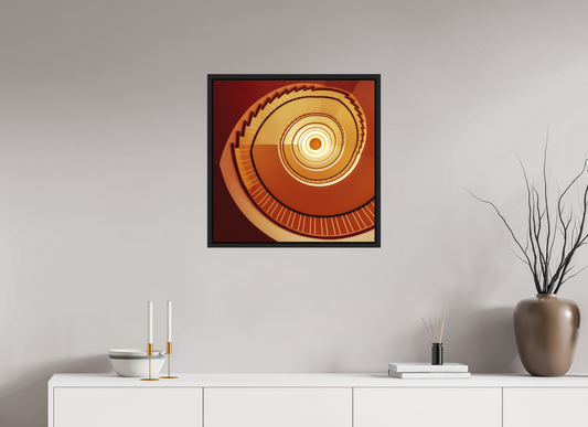 60 x 60 cm, Fotoabzug auf AluDibond, hinter Acrylglas matt, Schattenfuge 15mm schwarz ORBIT
