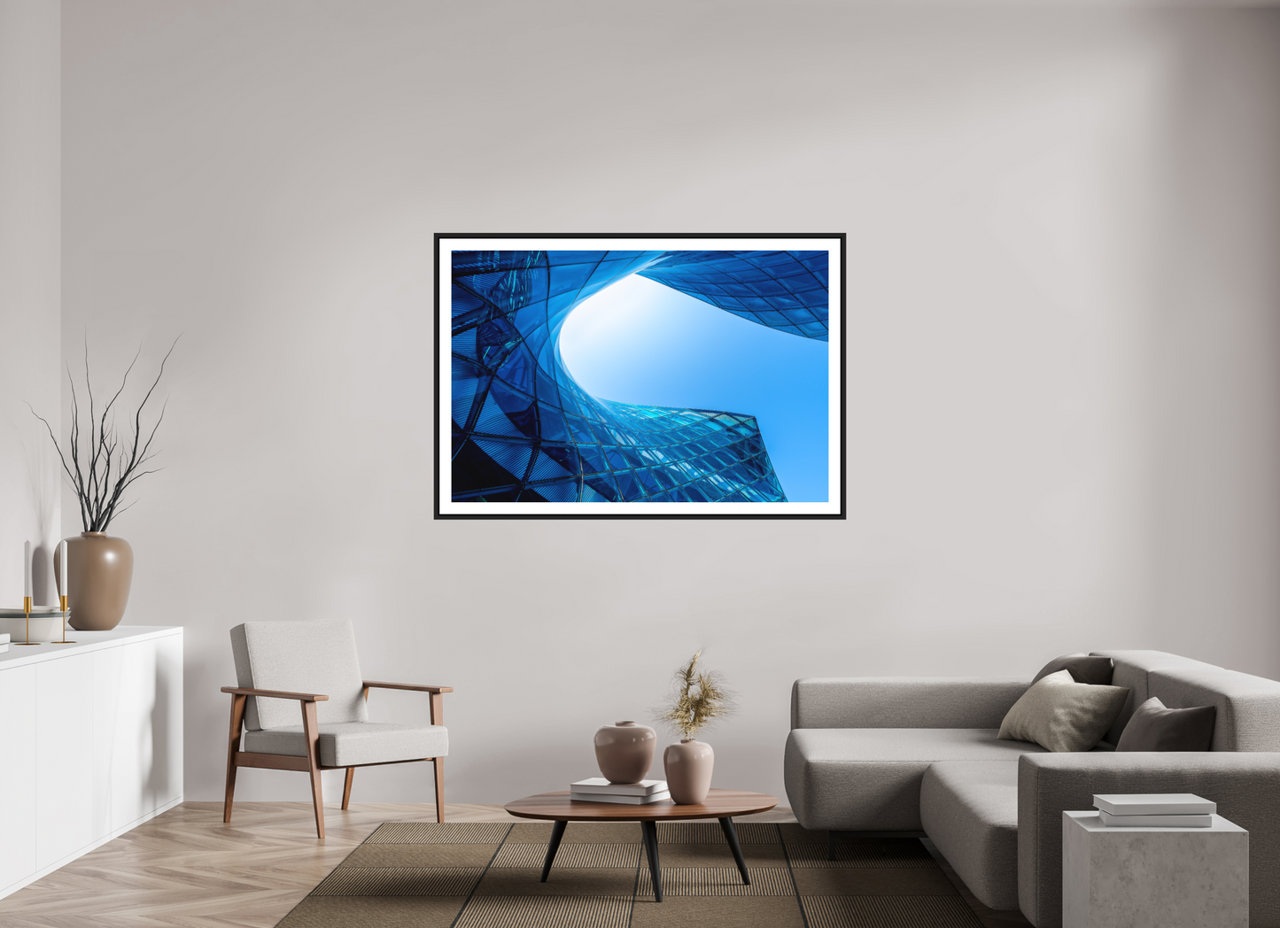 150 x 100 cm, AluDibond, matt, floating frame 15mm black PERSPECTIVES - APERTURE I - Malmö
