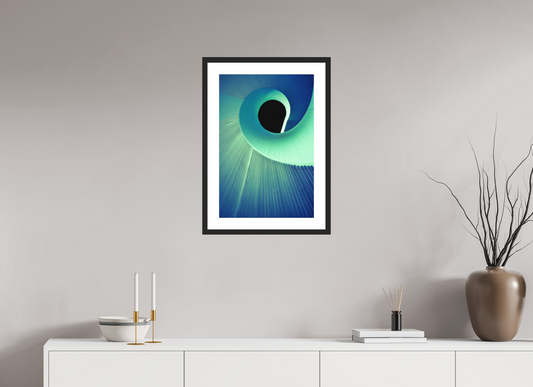 40 x 60 cm, Hahnemühle Photo Rag, Frame 20mm black, Passepartout white, Front glass matt FLUX