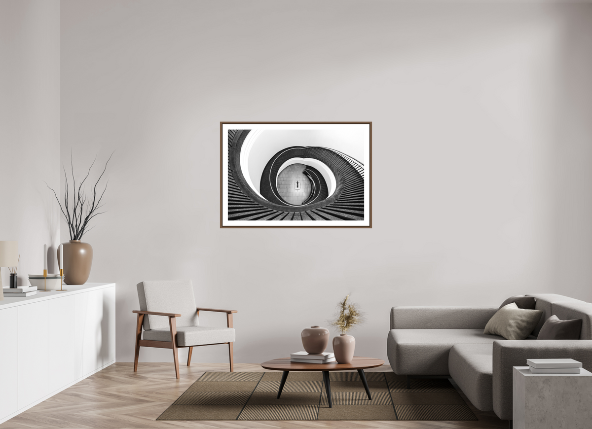 120 x 80 cm, AluDibond, matt, floating frame 15mm walnut POETRY - THE SENTINEL III - Berlin
