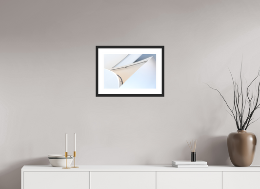 45 x 30 cm, Hahnemühle Photo Rag, Frame 20mm black, Passepartout white, Front glass matt HARMONY - HARMONIC LINES - Basel