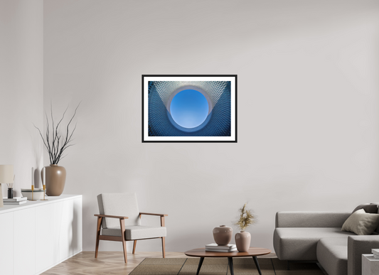 90 x 60 cm, AluDibond, matt, floating frame 15mm black OCULUS - Basel