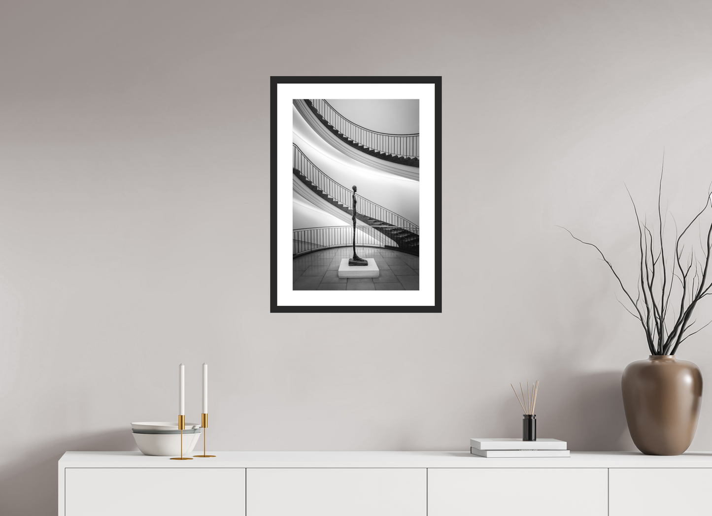 40 x 60 cm, Hahnemühle Photo Rag, Frame 20mm black, Passepartout white, Front glass matt POETRY - THE SENTINEL II - Berlin