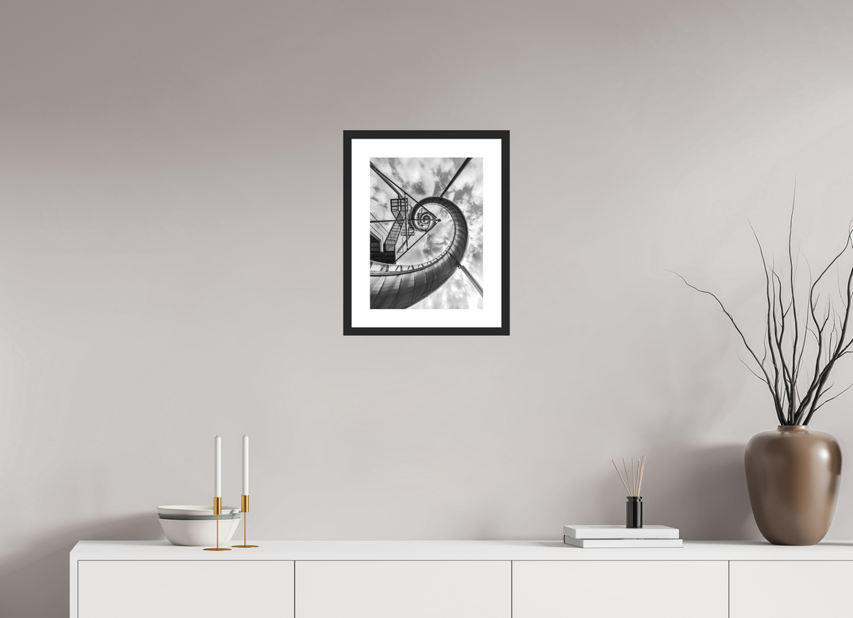 30 x 40 cm, Hahnemühle Photo Rag, Frame 20mm black, Passepartout white, Front glass matt AXIS OF VIEW - Weil am Rhein