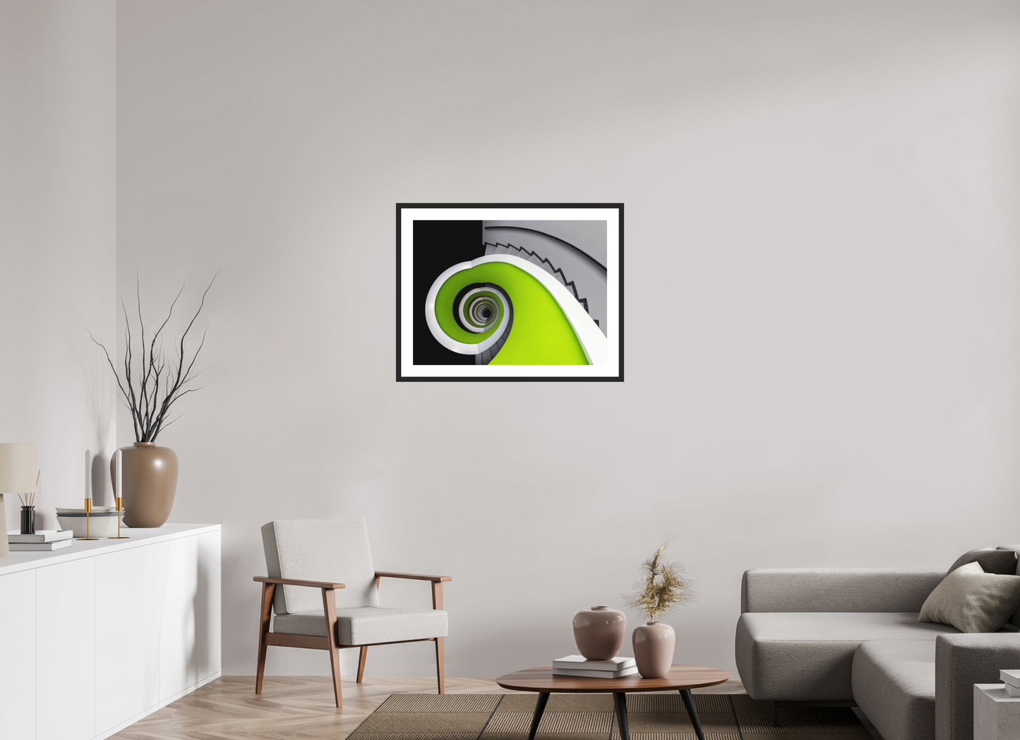 80 x 60 cm, Hahnemühle Photo Rag, Frame 20mm black, Passepartout white, Front glass matt POETRY - THE GREEN HEART - Basel