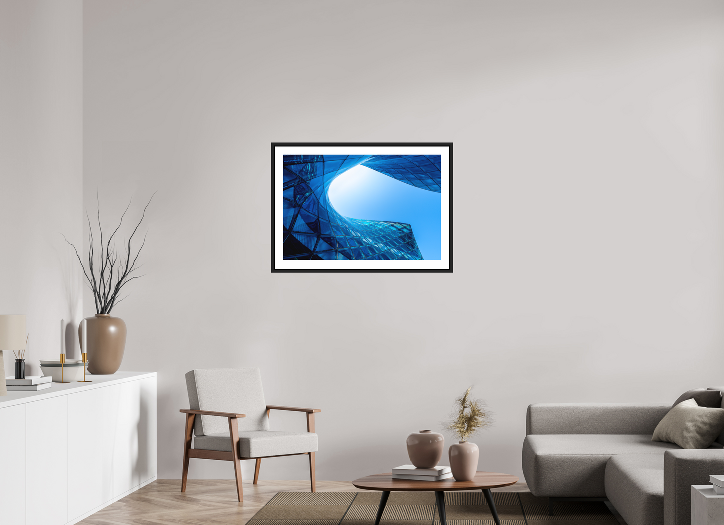 90 x 60 cm, AluDibond, matt, floating frame 15mm black PERSPECTIVES - APERTURE I - Malmö
