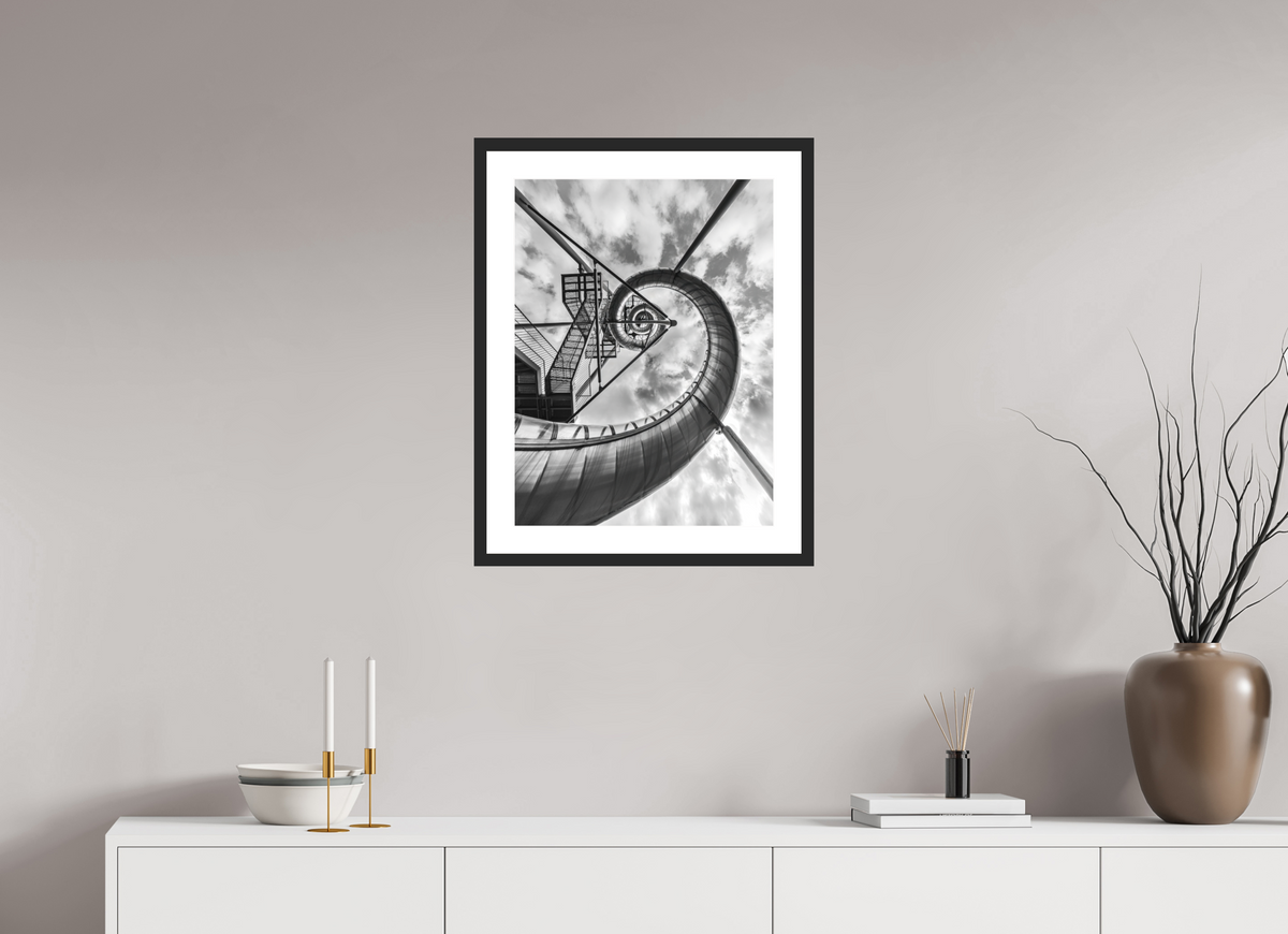 45 x 60 cm, Hahnemühle Photo Rag, Frame 20mm black, Passepartout white, Front glass matt AXIS OF VIEW - Weil am Rhein