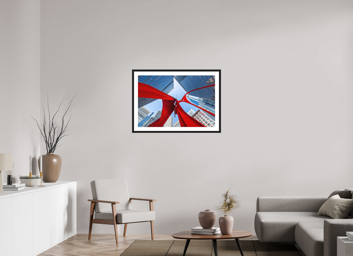 90 x 60 cm, AluDibond, matt, floating frame 15mm black PERSPECTIVES - ORGANIC AND INORGANIC - Chicago