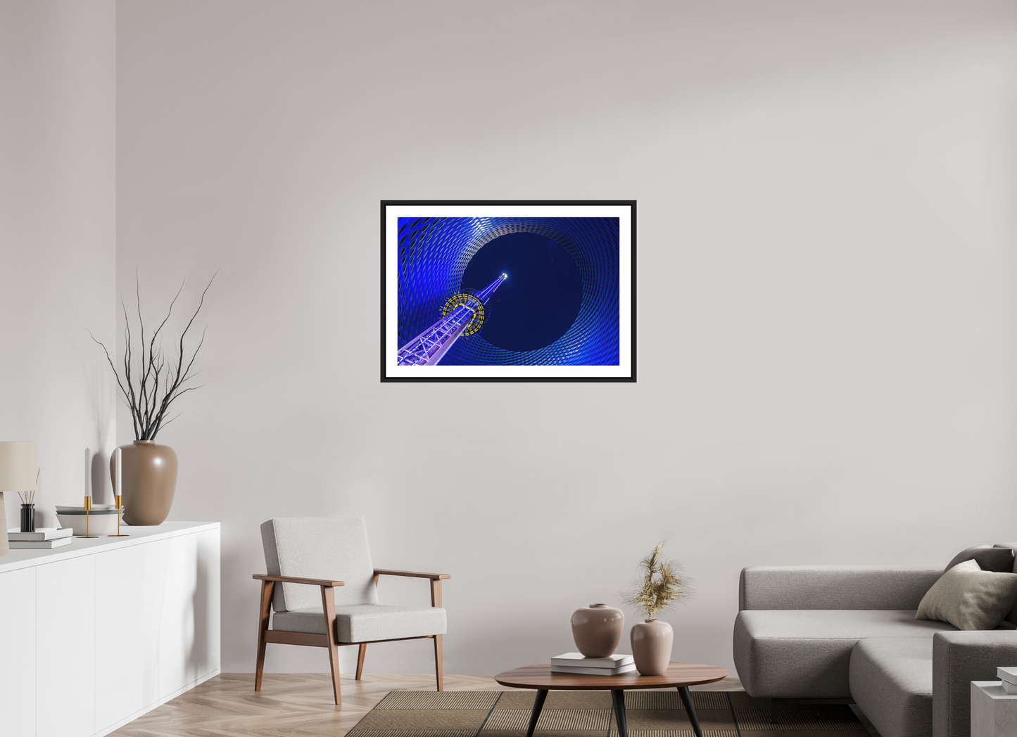 90 x 60 cm, AluDibond, matt, floating frame 15mm black VIBRANT - KINETICS OF COLOR - Basel
