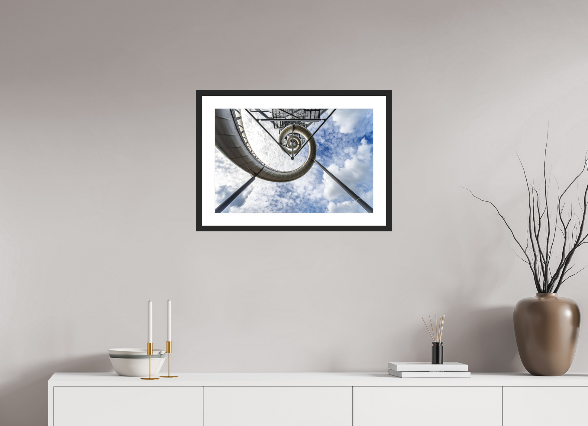 60 x 40 cm, Hahnemühle Photo Rag, Frame 20mm black, Passepartout white, Front glass matt COCHLEA