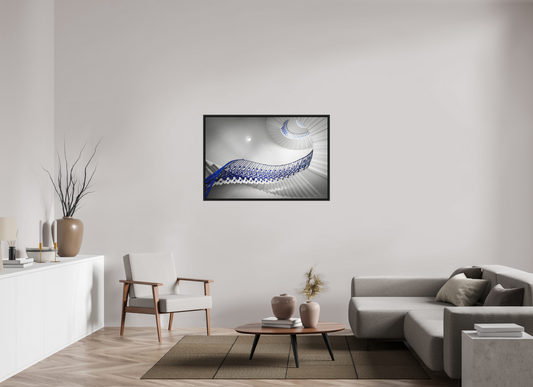 120 x 80 cm, Fotoabzug auf AluDibond, hinter Acrylglas matt, Schattenfuge 15mm schwarz HELIX - London