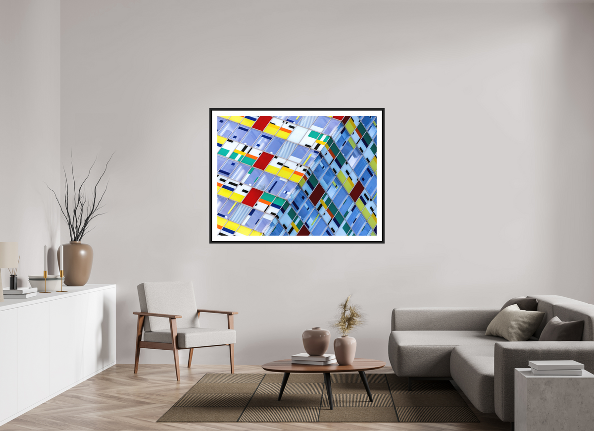 140 x 105 cm, AluDibond, matt, floating frame 15mm black VIBRANT - THE BREAK - Düsseldorf