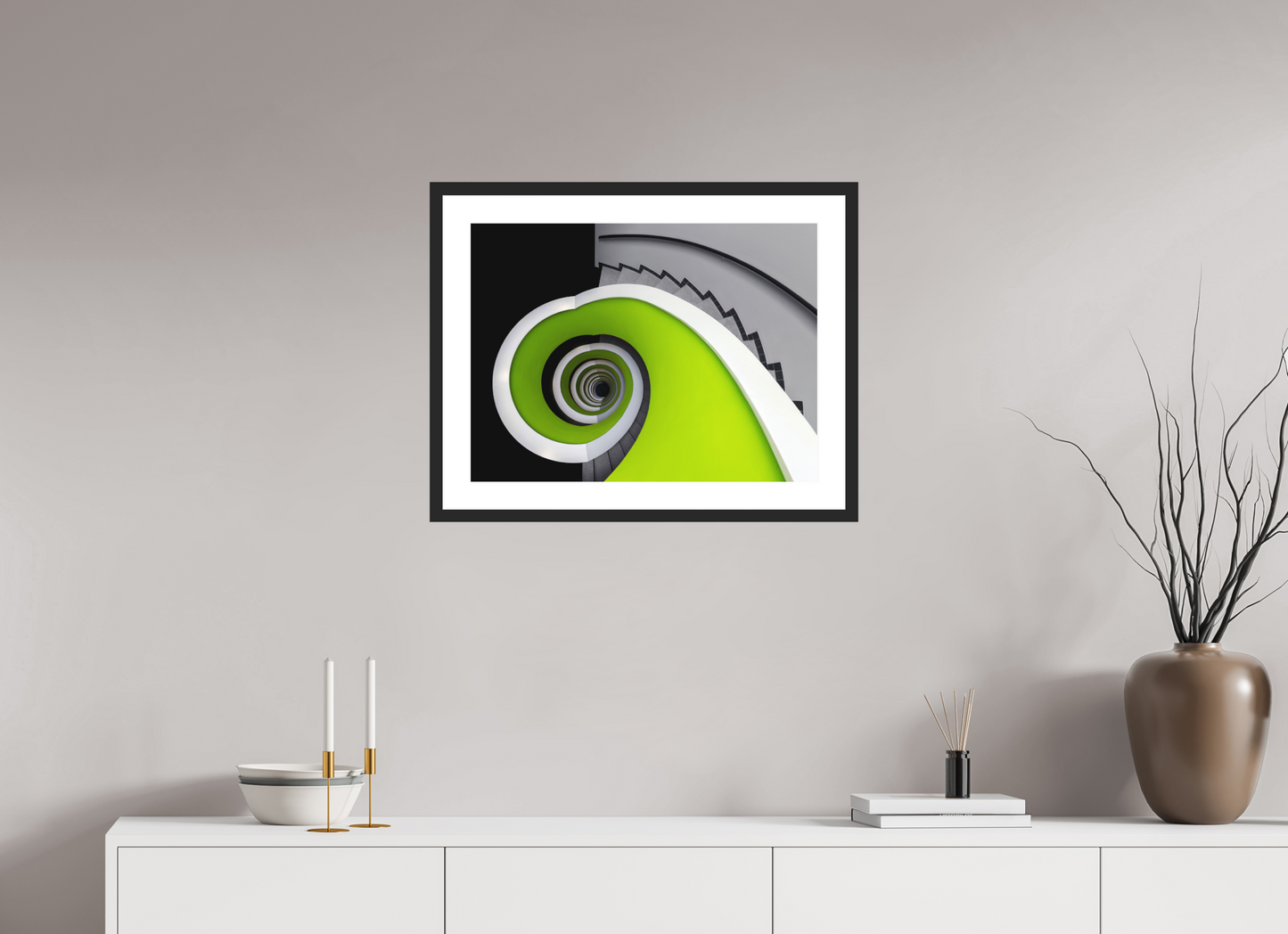 60 x 45 cm, Hahnemühle Photo Rag, Frame 20mm black, Passepartout white, Front glass matt POETRY - THE GREEN HEART - Basel