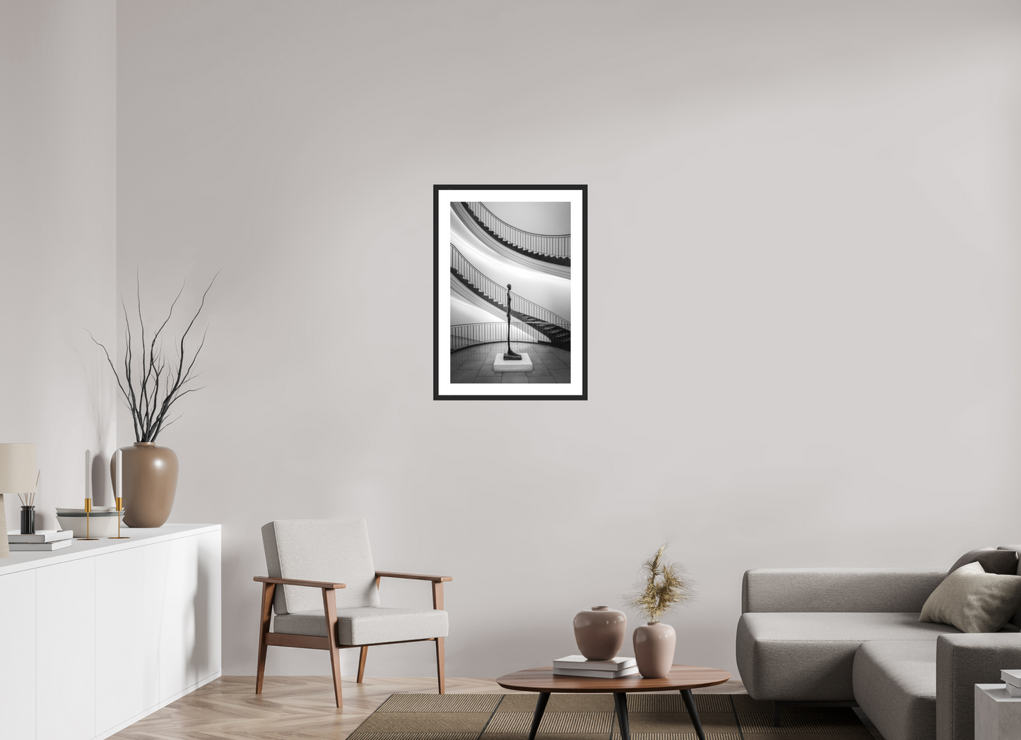 50 x 75 cm, Hahnemühle Photo Rag, Frame 20mm black, Passepartout white, Front glass matt POETRY - THE SENTINEL II - Berlin