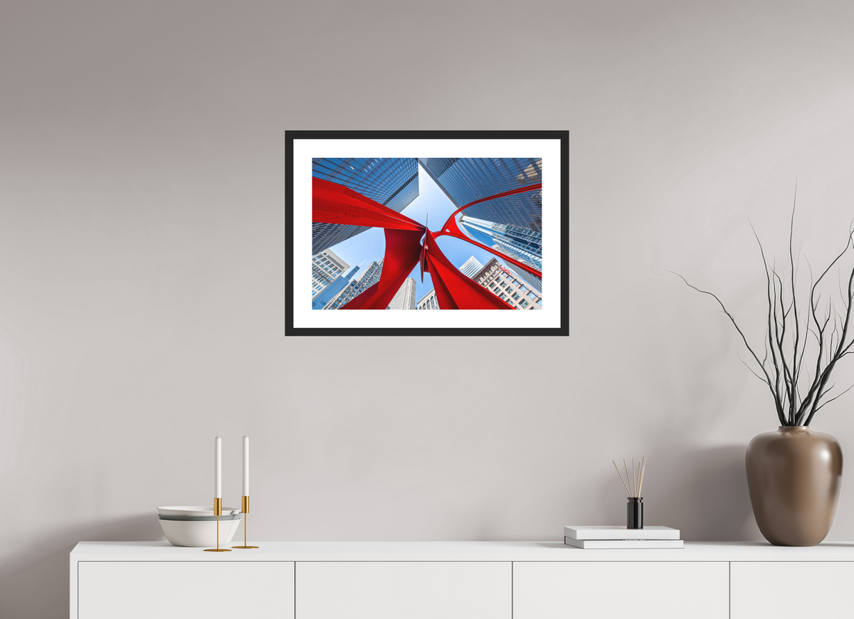 60 x 40 cm, Hahnemühle Photo Rag, Frame 20mm black, Passepartout white, Front glass matt PERSPECTIVES - ORGANIC AND INORGANIC - Chicago