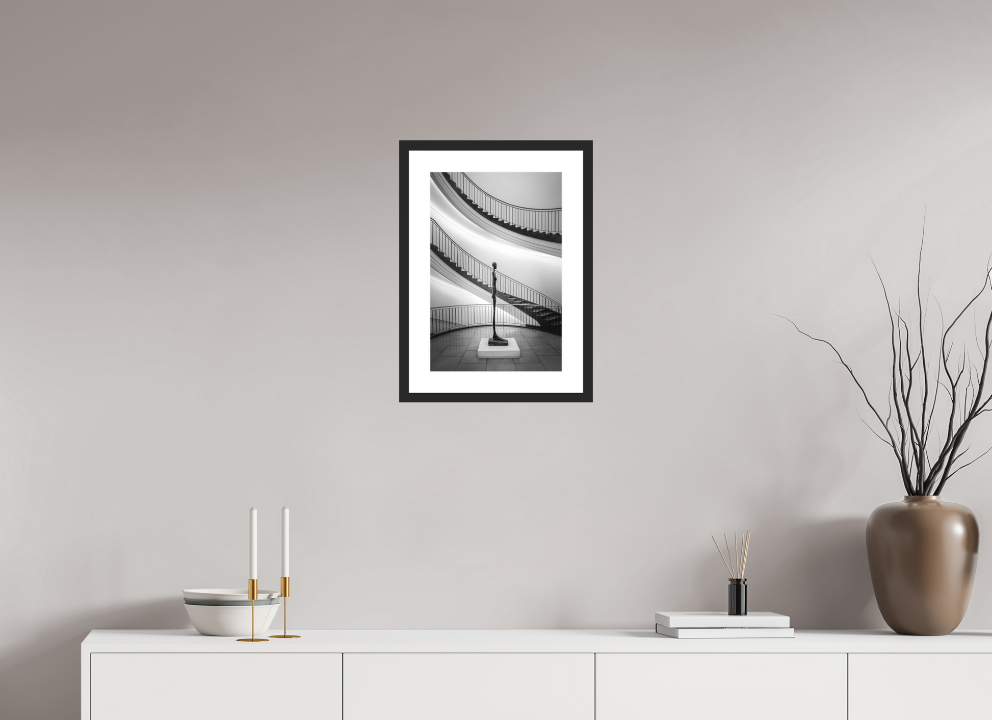 30 x 45 cm, Hahnemühle Photo Rag, Frame 20mm black, Passepartout white, Front glass matt POETRY - THE SENTINEL II - Berlin