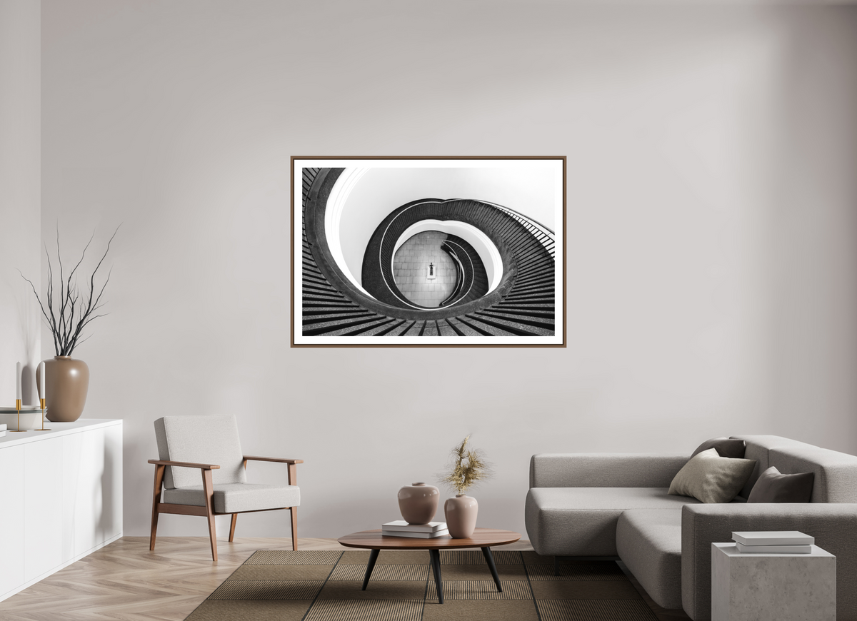 150 x 100 cm, AluDibond, matt, floating frame 15mm walnut POETRY - THE SENTINEL III - Berlin