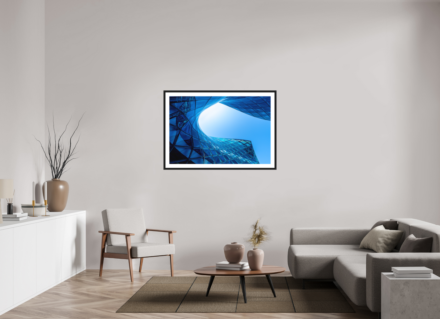 120 x 80 cm, AluDibond, matt, floating frame 15mm black PERSPECTIVES - APERTURE I - Malmö