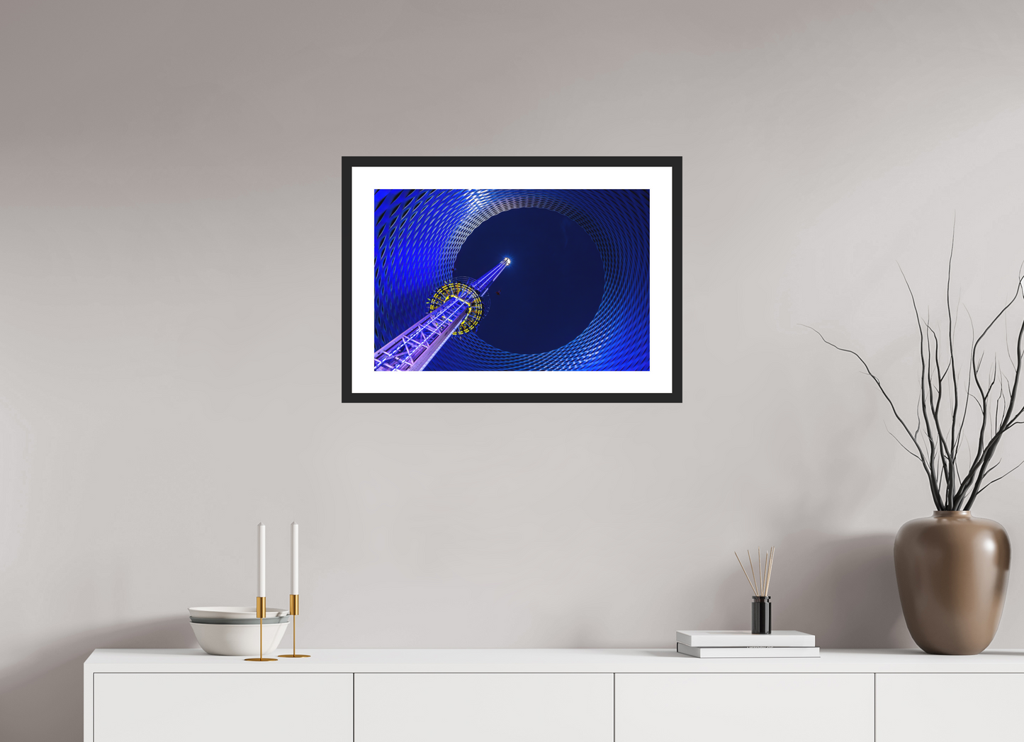 60 x 40 cm, Hahnemühle Photo Rag, Frame 20mm black, Passepartout white, Front glass matt VIBRANT - KINETICS OF COLOR - Basel