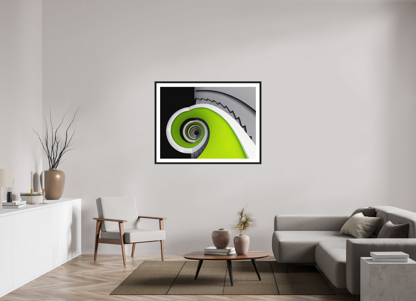 120 x 90 cm, AluDibond, matt, floating frame 15mm black POETRY - THE GREEN HEART - Basel